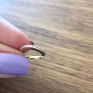 Gold and topaz ear cuff